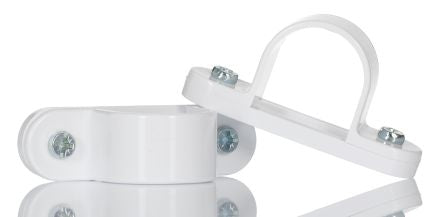 Schneider Electric White Polyvinyl Chloride Cable Clip, 25 mm Max. Bundle Screw 32 mm