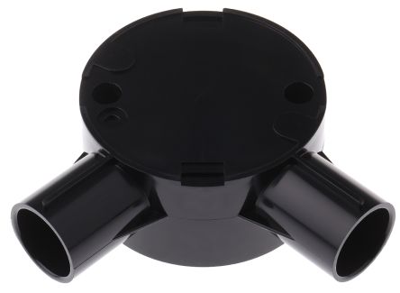 Schneider Electric Conduit, Conduit Fitting, 20 mm Nominal Size, Polyvinyl Chloride (Unplasticised), Black