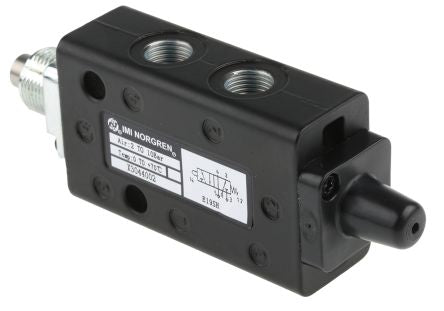 Norgren Plunger Pneumatic Manual Control Valve X30 Series, G G 1/8, X3044002