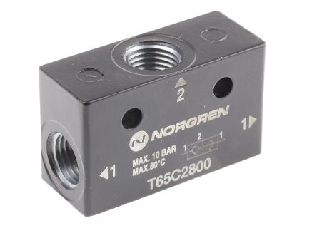 Norgren T65C series 10 bar Pneumatic Logic Controller with OR function
