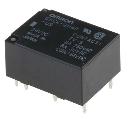 Omron PCB Power Relay, 24V dc Coil, 8A Switching Current, SPDT