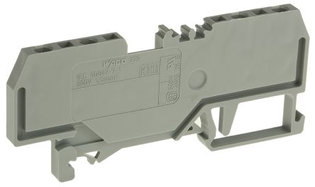 WAGO 279-831 279 Series Feed Through Terminal Block Grey, 1.5mm², 1-Level, Cage Clamp
