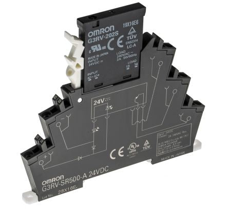 Omron G3RV-SR Solid State Interface Relay 18V dc, 30 V dc DIN Rail Push-in