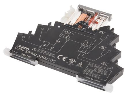Omron DIN Rail Power Relay, 24V ac/dc Coil, 6A Switching Current, SPDT