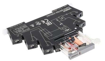 Omron DIN Rail Power Relay, 230V ac Coil, 6A Switching Current, SPDT