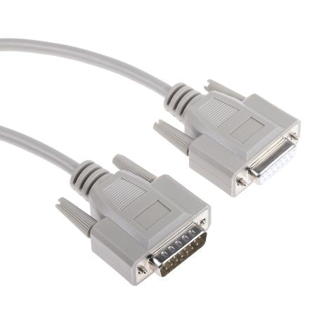 Phoenix Contact Male D-Sub 15-Pin to Female DB15 Serial Cable, 2 m Polyvinyl Chloride, VS-15-DSUB-20-LI-2.0 Series