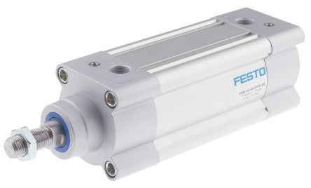 Festo Pneumatic Piston Rod Cylinder - 1383581 63 mm Bore, 80 mm DSBC Series, Double Acting Acting
