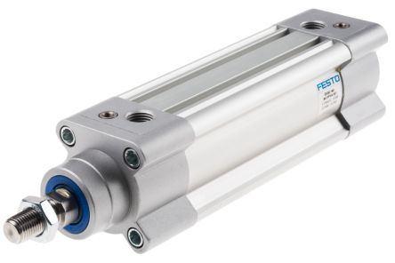 Festo Pneumatic Piston Rod Cylinder - 1376659 40 mm Bore, 80 mm DSBC Series, Double Acting Acting