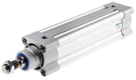 Festo Pneumatic Piston Rod Cylinder - 2102632 50 mm Bore, 150 mm DSBC Series, Double Acting Acting