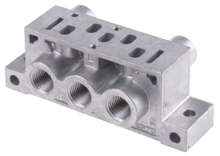Festo NAS series 5 station G Sub-Base for use with VSVA Solenoid Valves, 161109