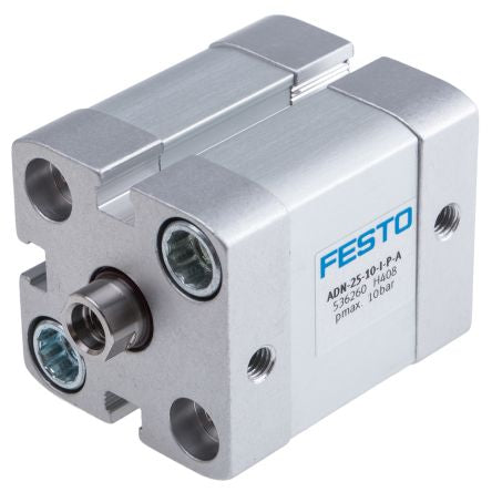 Festo Pneumatic Cylinder - 536260 25 mm Bore, 10 mm ADN Series, Double Acting Acting