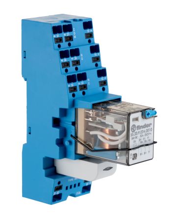 Finder 58 Series Interface Relay, DIN Rail, 24V dc Coil, 3PDT, 40mA
