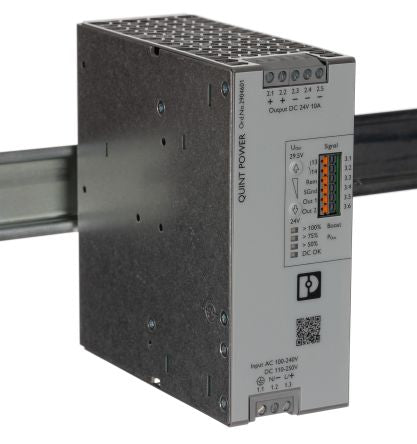 Phoenix Contact QUINT POWER Switched Mode DIN Rail Power Supply 240V ac AC Input 29.5V dc, 10 A Output DC 240 W