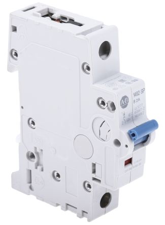 Allen Bradley 1492-SPM Miniature Circuit Breaker, 1-Pole, 2A, Type B, 277V ac AC, 48 V dc DC, 10 kA Breaking Capacity