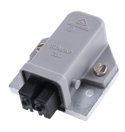 Hirschmann, ST IP20 Grey Panel Mount Mount 2P+PE Straight Industrial Power Connector, 16A, 250V, 400 V
