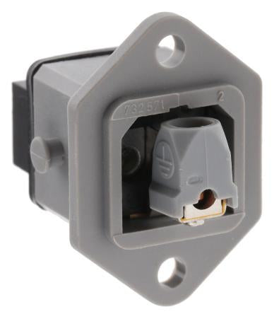 Hirschmann, ST IP54, IP54 Grey, Grey Panel, Panel Mount Mount Straight Industrial Power Connector, 250V
