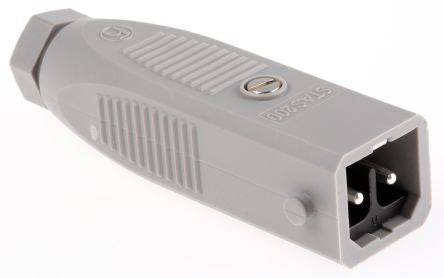Hirschmann, ST IP54 Grey Cable Mount 2P Straight Industrial Power Connector, 16A, 250V