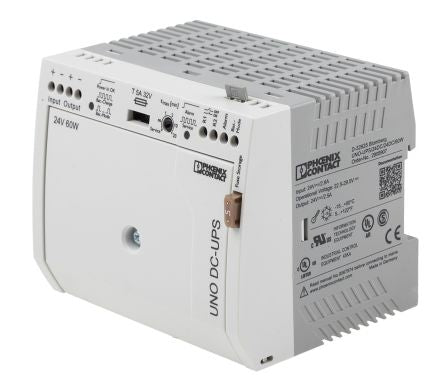 Phoenix Contact 29.5V dc Input DIN Rail Uninterruptible power supply, UNO-UPS 60 W