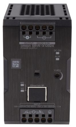Omron S8VK-X Switched Mode DIN Rail Power Supply 264 V ac, 350V dc AC Input 28V dc, 5 A Output DC 120 W