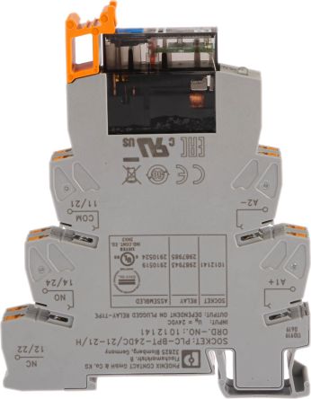 Phoenix Contact PLC-RPT- 24DC/21-21AU/MS Series Interface Relay, DIN Rail, 24V dc Coil, DPDT, 18mA
