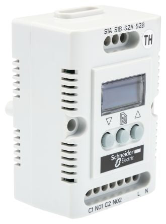 Schneider Electric ClimaSys CC Enclosure Thermostat, 4 A, 200V ac, 240 V ac, 80 °C, -40 °C
