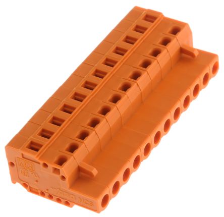 WAGO MCS-MIDI Classic Series Pluggable Terminal Block, 12-Contact, 5.08 mm Pitch, 1 Row, 231-312/026-000