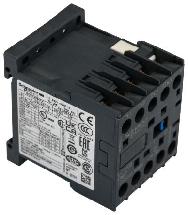 Schneider Electric LC1K Contactor, 220V ac Coil, 3-Pole, 20 A, 4 kW 230V ac, 3 NO, 690V ac