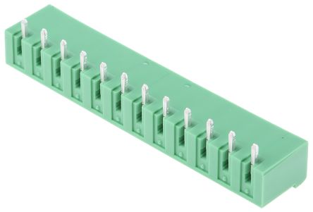 Phoenix Contact MSTBA 2.5/12-G-5.08 Series Pluggable Terminal Block, 12-Contact, 5.08 mm Pitch, 1 Row, 1757349