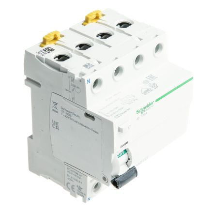 Schneider Electric Acti9 Series Residual Current Circuit Breaker, 100A, 4-Pole, 300 mA, Type AC, 1500 A