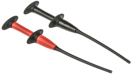 Fluke Red, Black Grabber Clip, 5 mm Tip, 1kV, 1A, 114 mm Socket