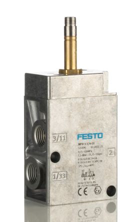 Festo Solenoid Valve - 3/2 Closed Monostable Electric G MFH-3-1/4-EX  Series