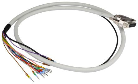 Phoenix Contact Female D-Sub 15-Pin Unterminated Cable, 1 m Semi-Rigid Polyvinyl Chloride