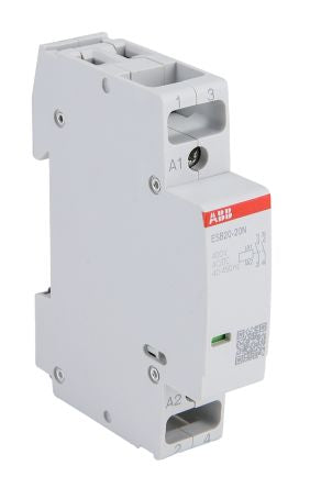 ABB ESB20 Contactor, 400V ac Coil, 2-Pole, 20 A, 4.6 kW 400V ac, 2 NO, 250V