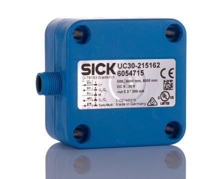 SICK UC30-215162 Block Ultrasonic Proximity Sensor UC30, M12 6 m 200mA PNP 30V 30 V dc