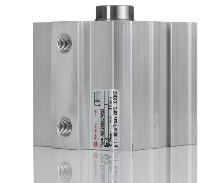 Norgren Pneumatic Compact Cylinder - 50 mm Bore, 25 mm RM/92000/M Series, Double Acting Acting