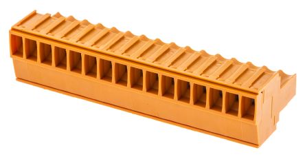 Weidmüller BL Series Pluggable Terminal Block, 16-Contact, 3.5 mm Pitch, 1 Row