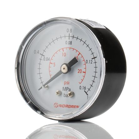 Norgren Pressure Gauge, 50 mm, 1.6 bar