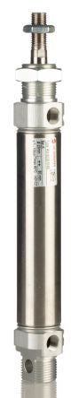 Norgren Pneumatic Roundline Cylinder - 26 mm Bore, 80 mm RM/8026/M Series, Double Acting Acting