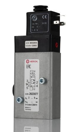 Norgren Pneumatic Solenoid Valve - 3/2 Way, 5/2 Way Solenoid/Air G 26230  Series