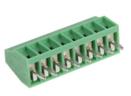 Phoenix Contact MPT 0.5/8-2.54 Series Straight PCB Terminal Block, 8 Contact(s), 2.54 mm Pitch, 1 Row
