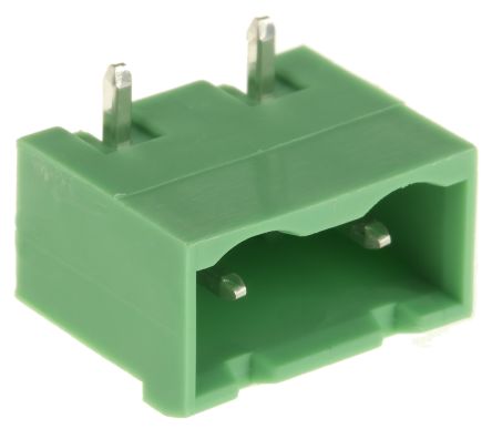 Phoenix Contact GMSTBA 2.5/ 2-G-7.62 Series Pluggable Terminal Block, 2-Contact, 7.62 mm Pitch, 1 Row, 1766233