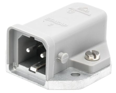Hirschmann, ST IP20 Grey Mains Connector, Surface Mount, 2P+PE, Rated At 16A, 250V