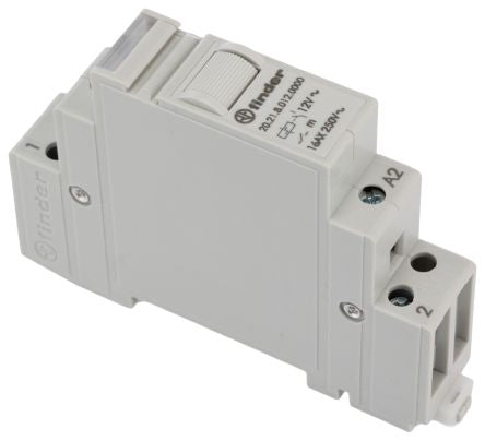 Finder DIN Rail Power Relay, 12V ac Coil, 16A Switching Current, SPST