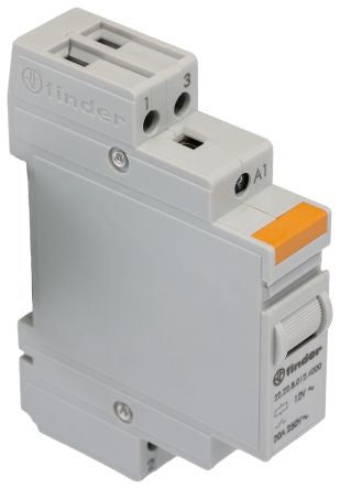 Finder DIN Rail Non-Latching Relay, 12V ac Coil, 20A Switching Current, DPST