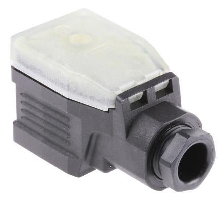Hirschmann, GDME 3 Pole M3 Solenoid Valve Connector, 43650, 16A, 400V ac IP65, Central Nut