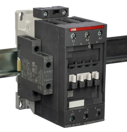ABB AF Contactor, 24V Coil, 3-Pole, 53 A, 30 kW 60V, 4 NO/1 NC