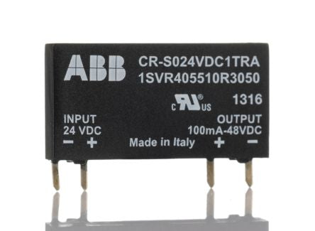 ABB Solid State Relay, DIN Rail Mount, 24 V Load