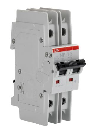 ABB System Pro M Compact S200M Miniature Circuit Breaker, 1-Pole, 6A, Type K, 253V ac AC, 72 V dc DC, 15 kA Breaking