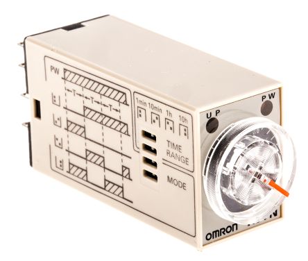Omron H3YN Series DIN Rail Timer Relay, 2-Contact, 200 to 230 V ac 200V ac, 230 V ac, 0.1 min to 10 h,