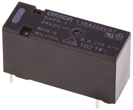 Omron Through Hole Power Relay, 24V dc Coil, 8A Switching Current, SPDT